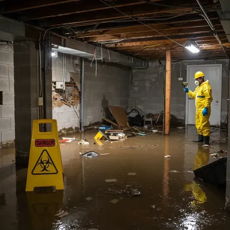 Flooded Basement Electrical Hazard in Auburn Hills, MI Property